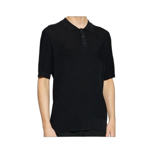 Golden Goose Deluxe Brand Striped Ribbed Polo Shirt