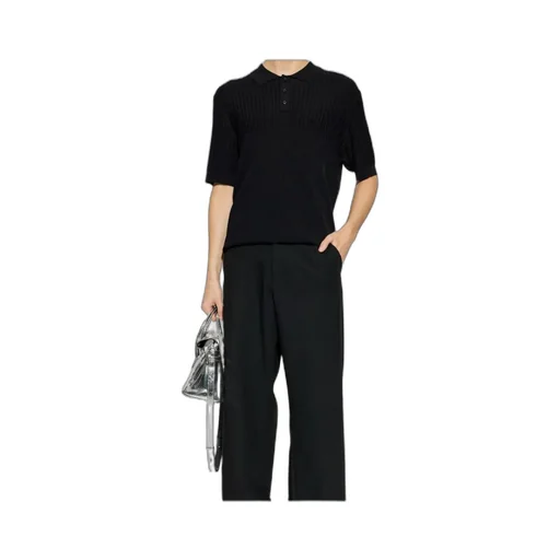 Golden Goose Deluxe Brand Striped Ribbed Polo Shirt