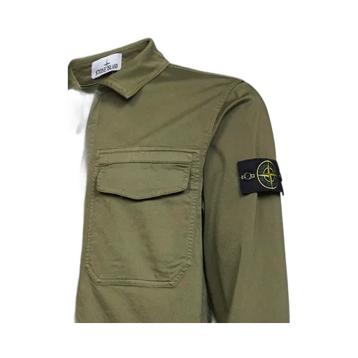 Stone Island Logo Patch Zip-Up Jacket