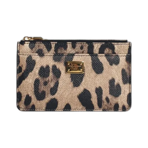 Leopard-Print Plaque Wallet
