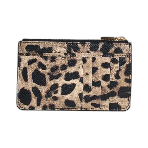 Leopard-Print Plaque Wallet