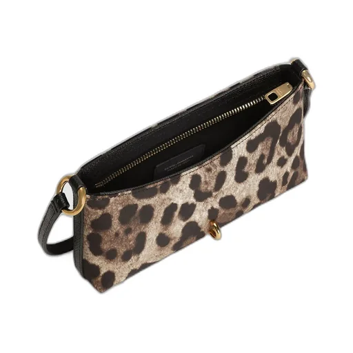 Dolce & Gabbana Leopard-Printed Lock Shoulder Bag