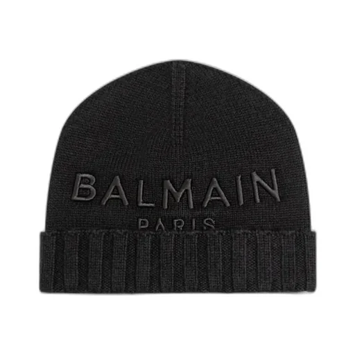 Balmain Kids Logo-Embroidered Beanie