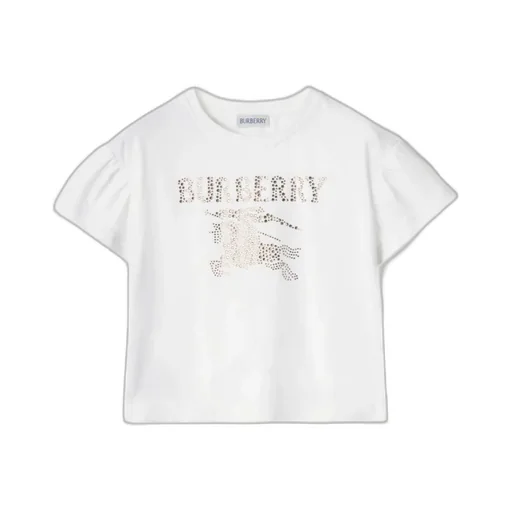 Burberry Kids Logo Embellished Crewneck T-Shirt