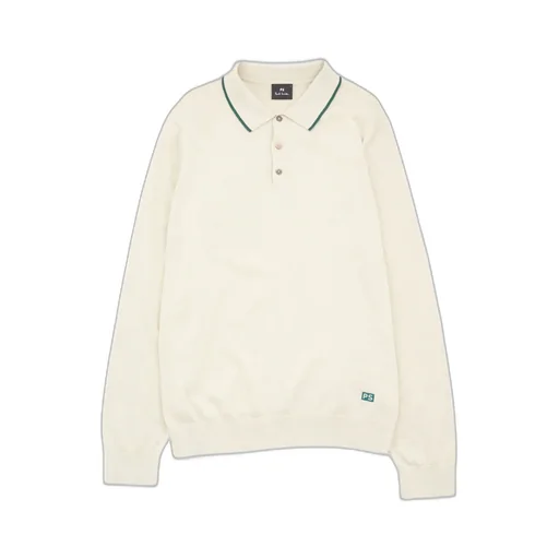 Long-Sleevedknittedpoloshirt