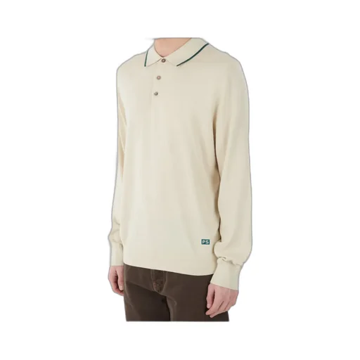 Long-Sleevedknittedpoloshirt