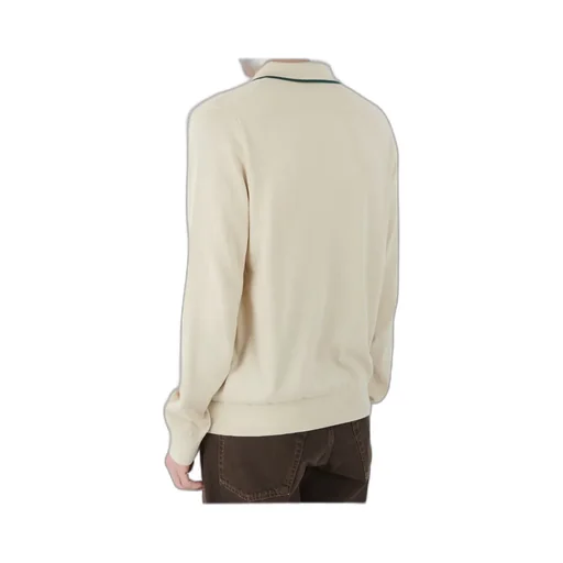 Long-Sleevedknittedpoloshirt