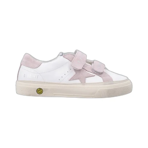 Golden Goose Kids May School Touch-Strap Sneakers