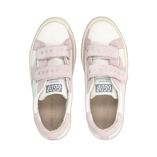 Golden Goose Kids May School Touch-Strap Sneakers