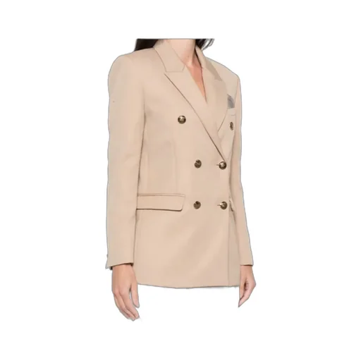 Double-Breasted Buttoned Blazer