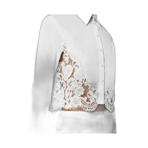 Versace Lace-Trim Long-Sleeved Shirt