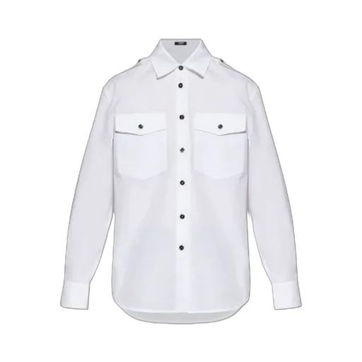 Versace Epaulettes-Embellished Long-Sleeved Shirt