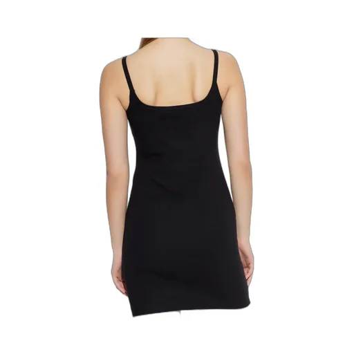 Versace Logo Embroidered Ribbed Mini Dress