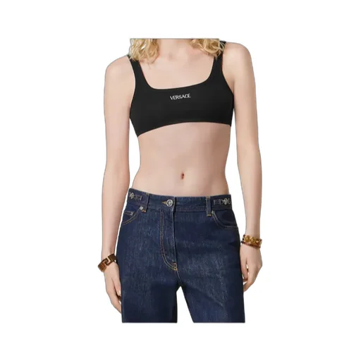 Versace Ribbed Cropped Top