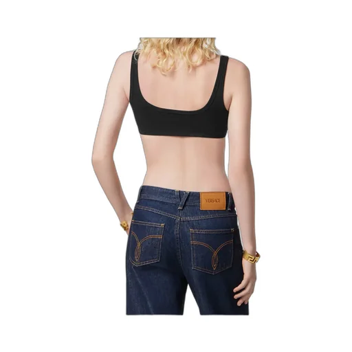 Versace Ribbed Cropped Top