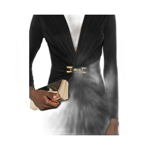 Elisabetta Franchi Plunging V-Neck Red Carpet Dress