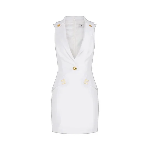 Mini Dress In Double Layer Stretch CrÊPe Fabric With Logo Details