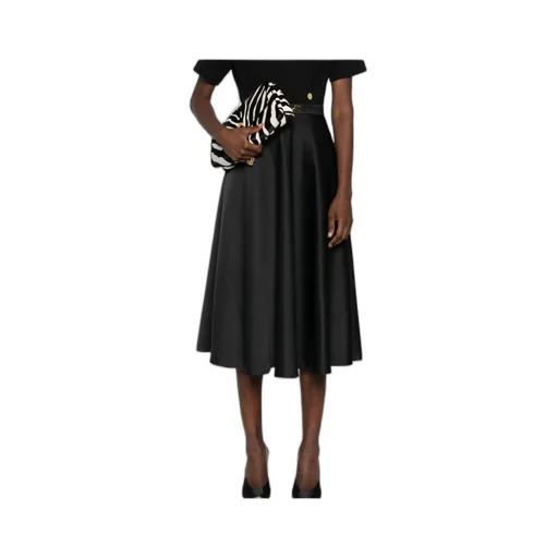 Chain-Embellished Midi Skirt