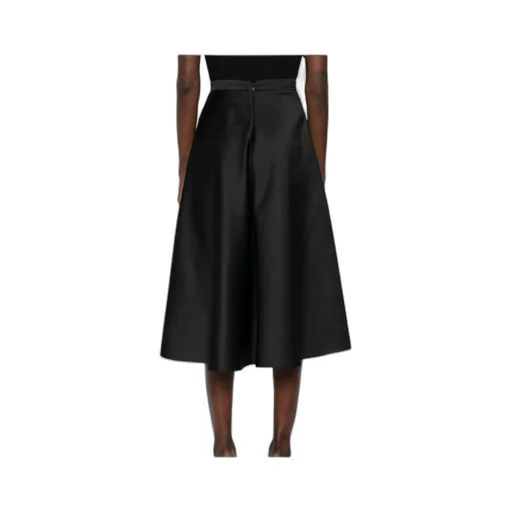 Chain-Embellished Midi Skirt