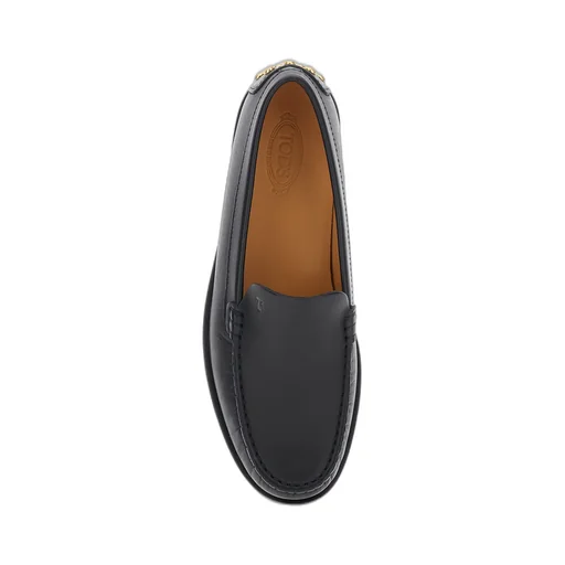 Tod's Logo Embossed Gathered Loafers