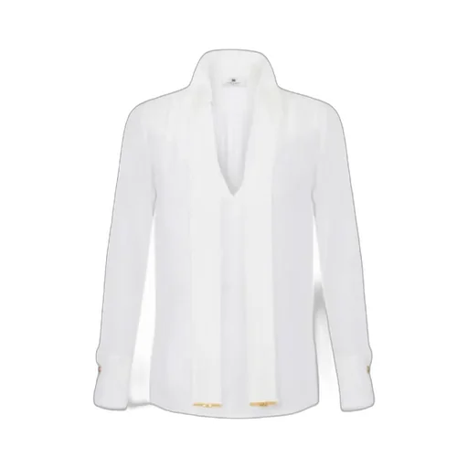 Elisabetta Franchi V-Neck Regular Fit Blouse