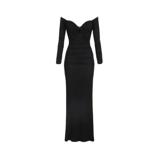 Elisabetta Franchi Off-Shoulder Maxi Dress