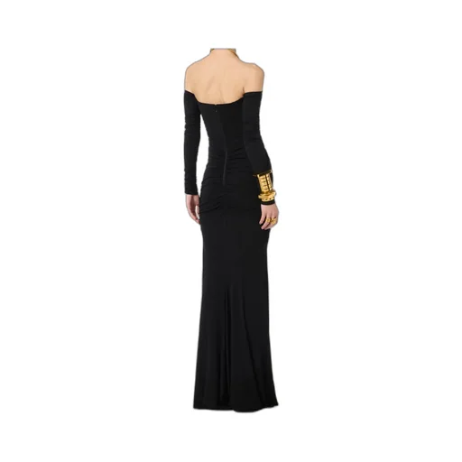 Elisabetta Franchi Off-Shoulder Maxi Dress