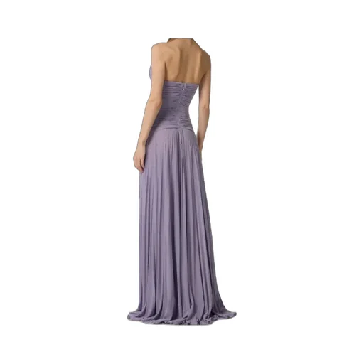Elisabetta Franchi Lamé-Effect Jersey Red Carpet Dress