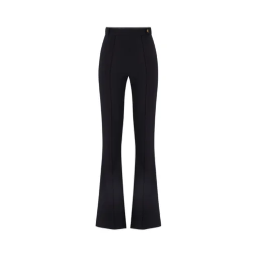 Elisabetta Franchi Logo Charm Flared Pants