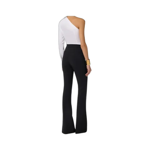 Elisabetta Franchi Logo Charm Flared Pants