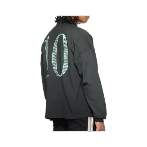 Palm Angels Logo Printed Long-Sleeved Polo Shirt
