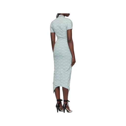 Printed Pleated Midi Dress