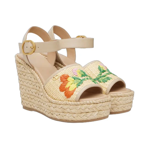 Valentino	Vlogo Signature Platform Wedge Sandals