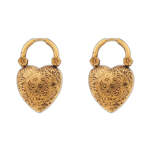 Heart-Shaped Drop Earrings