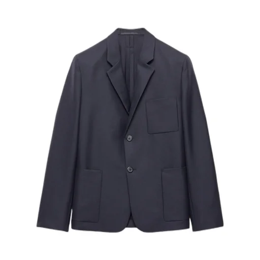 Single-Breasted Wool And Mohair Jacket