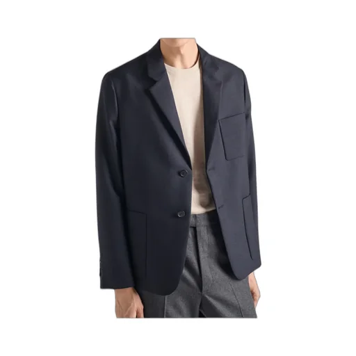 Single-Breasted Wool And Mohair Jacket