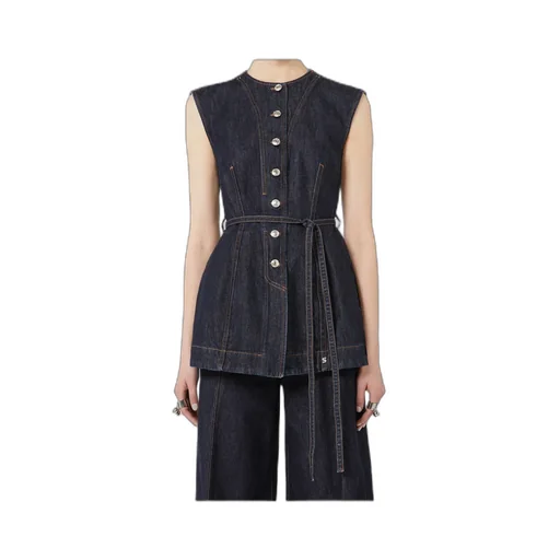 Sleeveless Denim Top