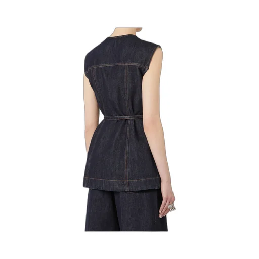 Sleeveless Denim Top