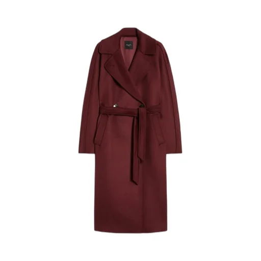 Wool Robe Coat - Bordeaux