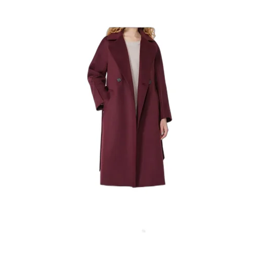 Wool Robe Coat - Bordeaux