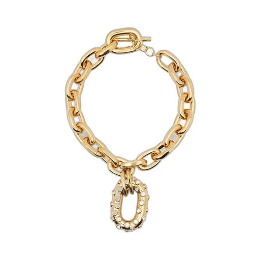 Paco Rabanne Embellished Chained T-Bar Necklace