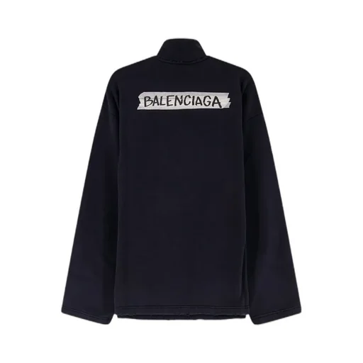 Logo Printed Quater-Zip Sweater