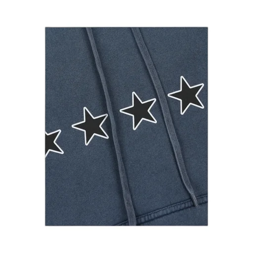 Star Printed Drawstring Hoodie