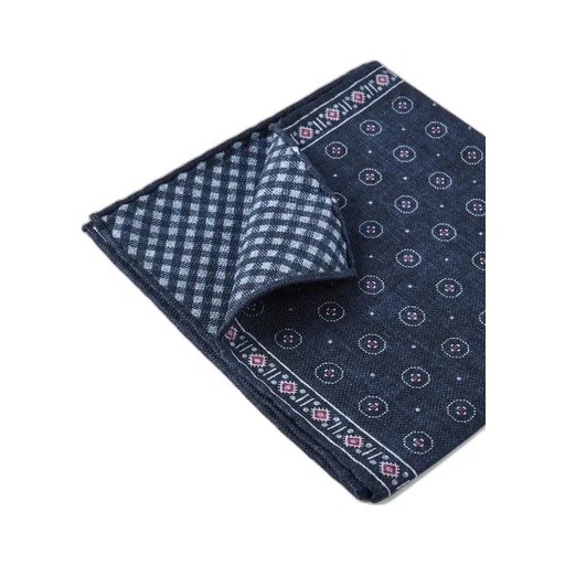 Geometric-Patterned Silk Pocket Square