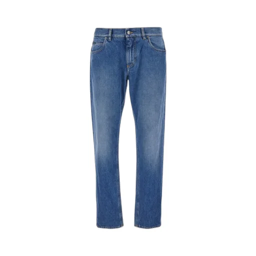 Dolce & Gabbana Logo Embroidered Slim-Fit Jeans