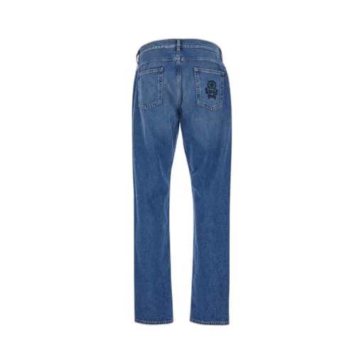 Dolce & Gabbana Logo Embroidered Slim-Fit Jeans