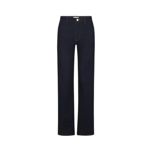 Frame High-Waist Straight-Leg Jeans