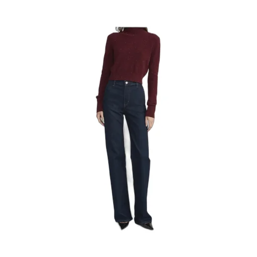 Frame High-Waist Straight-Leg Jeans