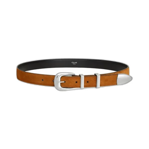 Medium 25Mm Western Belt In Suede Calfskin