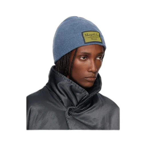 Mm6 Maison Margiela Logo Patch Knitted Beanie